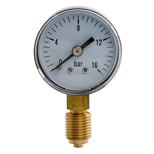 TJEP manometer, 0-10 bar, 1/4", 40mm